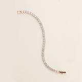 a diamond bracelet is shown on a white surface