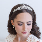 tiara wedding pearl bridal bride