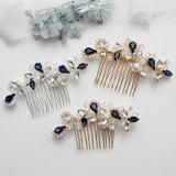 Carla Sapphire Blue Wedding Comb