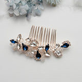 Carla Sapphire Blue Wedding Comb