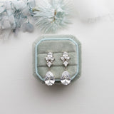 Pear Drops CZ Earrings