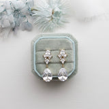 Pear Drops CZ Earrings