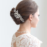 a woman with a hair comb in her hair