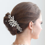 a woman with a hair comb in her hair
