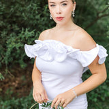 pearl crystal bridal wedding bracelet adjustable