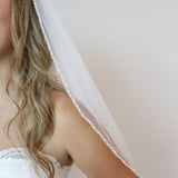 Pearl Crystal Beaded Veil