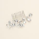 a set of three crystal hair combs