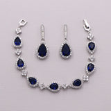 Addison Sapphire Gold Jewelry Set