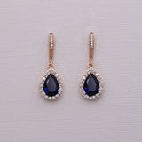 Addison Rose Gold Sapphire Earrings