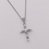 Pearl Cross Pendant Necklace