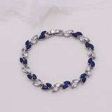 Evelyn Sapphire Blue and Clear Jewelry Set