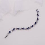 Evelyn Sapphire Blue and Clear Jewelry Set