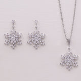 Snowflake Dangle CZ Earrings