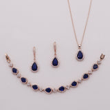 Addison Rose Gold Sapphire Earrings