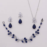 Natalia Sapphire Blue Cluster Earrings