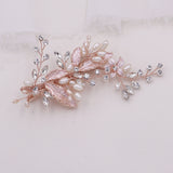 Celeste Pearl Leaf Wedding Clip