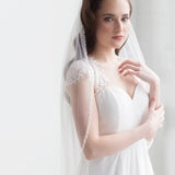 Pearl Beaded Wedding Veil