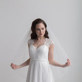 Pearl and Crystal Beaded Wedding Veil