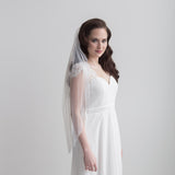 Scalloped Beaded Wedding Veil