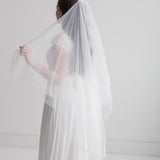 Two Layer Plain Edge Wedding Veil