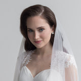 Single Tier Cut Edge Wedding Veil