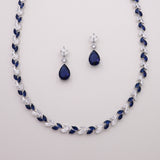 Evelyn Sapphire Blue and Clear Jewelry Set