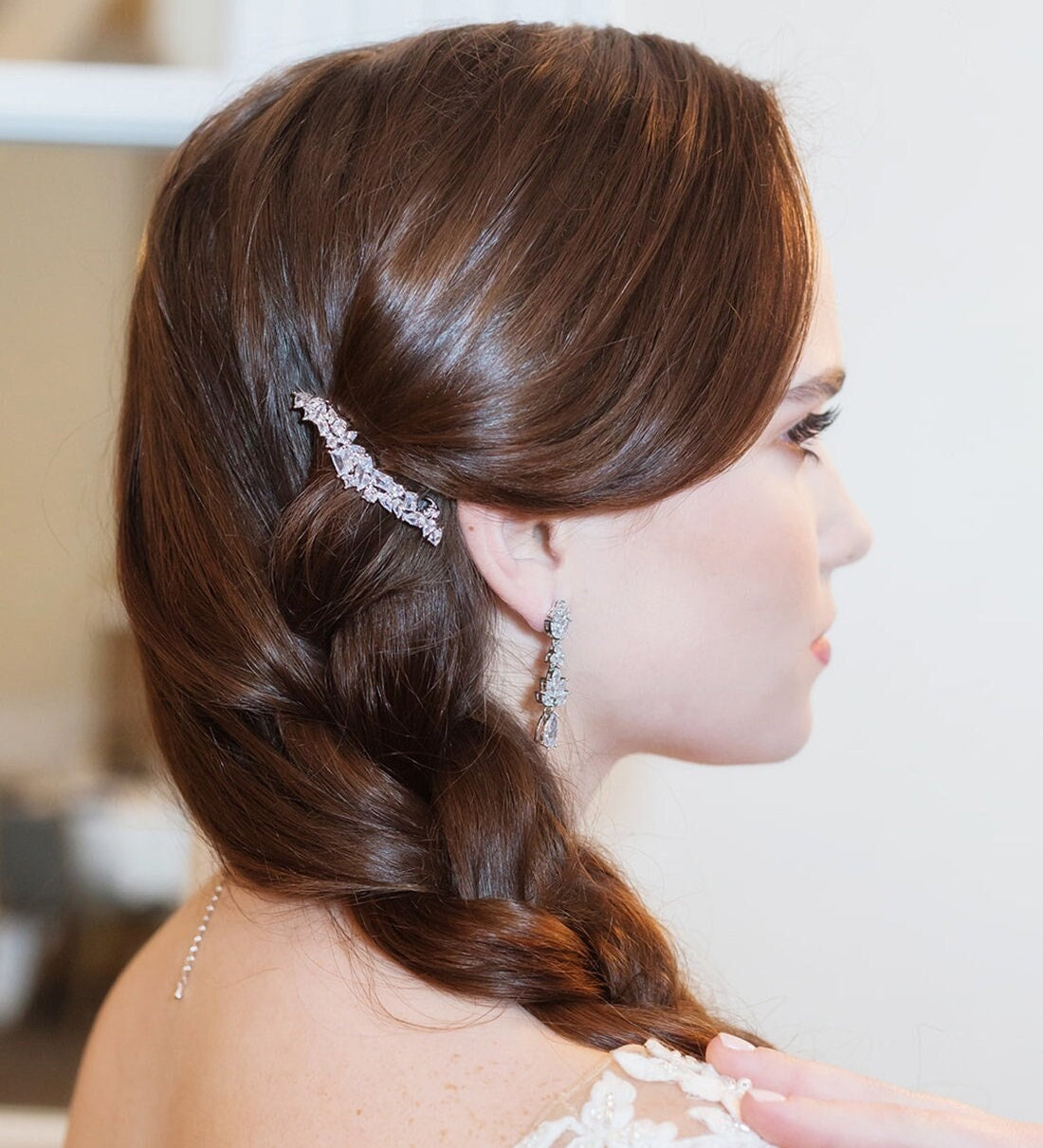 crystal wedding barrette