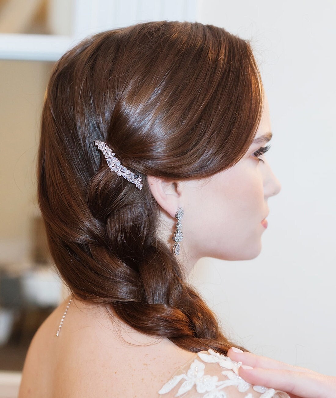 crystal wedding barrette