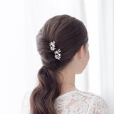 Celine Floral Hair Pins Set of 3 – Pearl & Crystal Wedding Hair Pins