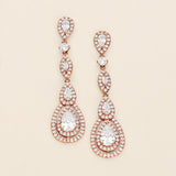 a pair of diamond earrings on a white background