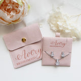 Petite Round on Custom Jewelry Pouch