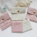 Petite Round on Custom Jewelry Pouch