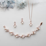 Abby Rose Gold Pearl Necklace Set