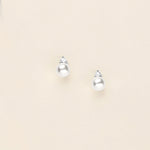 a pair of earrings on a white surface