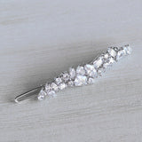 Naya CZ Clip – Cubic Zirconia Bridal Hair Clip Wedding Barrette Crystal Side Clip