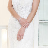 Marley Pear Bridal Bracelet – Cubic Zirconia Wedding Bracelet