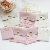 Petite Round on Custom Jewelry Pouch