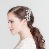 Cheryl Crystal Bridal Stud Earrings - Silver Wedding Earrings