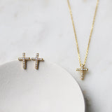 gold cross jewelry set communion