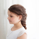 Petite Cross Earrings & Necklace – First Communion Keepsake