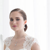Makenna Statement Pear Wedding Rose Gold Jewelry Set