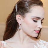 Makenna Statement Pear Wedding Rose Gold Jewelry Set
