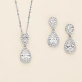 a set of jewelry including a necklace and earrings