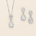 a set of jewelry including a necklace and earrings