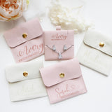 Petite Round on Custom Jewelry Pouch