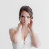 Leaf Drops Jewelry Set – Dainty CZ Bridal Necklace and Earrings Set