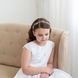 Blossom Freshwater Pearl Flower Girl Hair Vine – Pearl & Crystal Headband | First Communion Hair Accessory