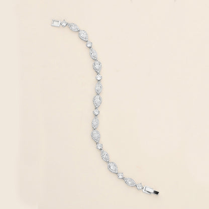 a diamond bracelet on a white background