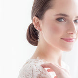 Adeline Oval & Teardrop Bridal Earrings – CZ Drop Wedding Earrings