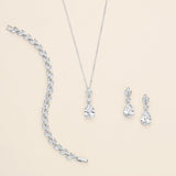 Dangle Drops Jewelry Set on Personalized Bridesmaid Card